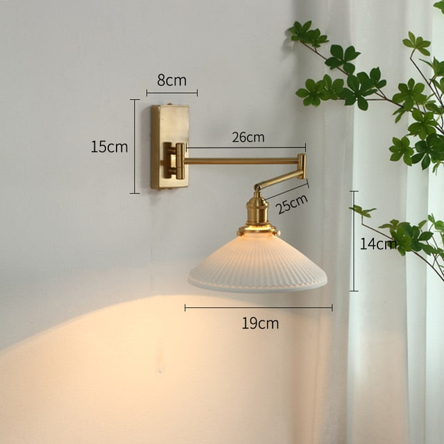 Nordic Modern LED Wall Sconce Left Right Rotate ( Pull chain switch )