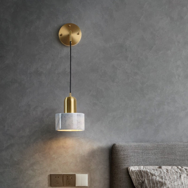 Modern Marble LED Wall Lamp ( Pull chain switch )