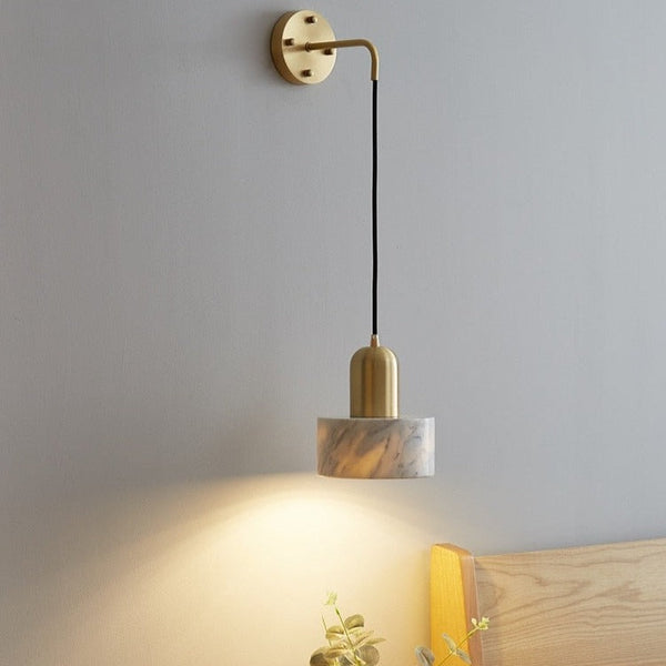 Modern Marble LED Wall Lamp ( EU plug in switch )
